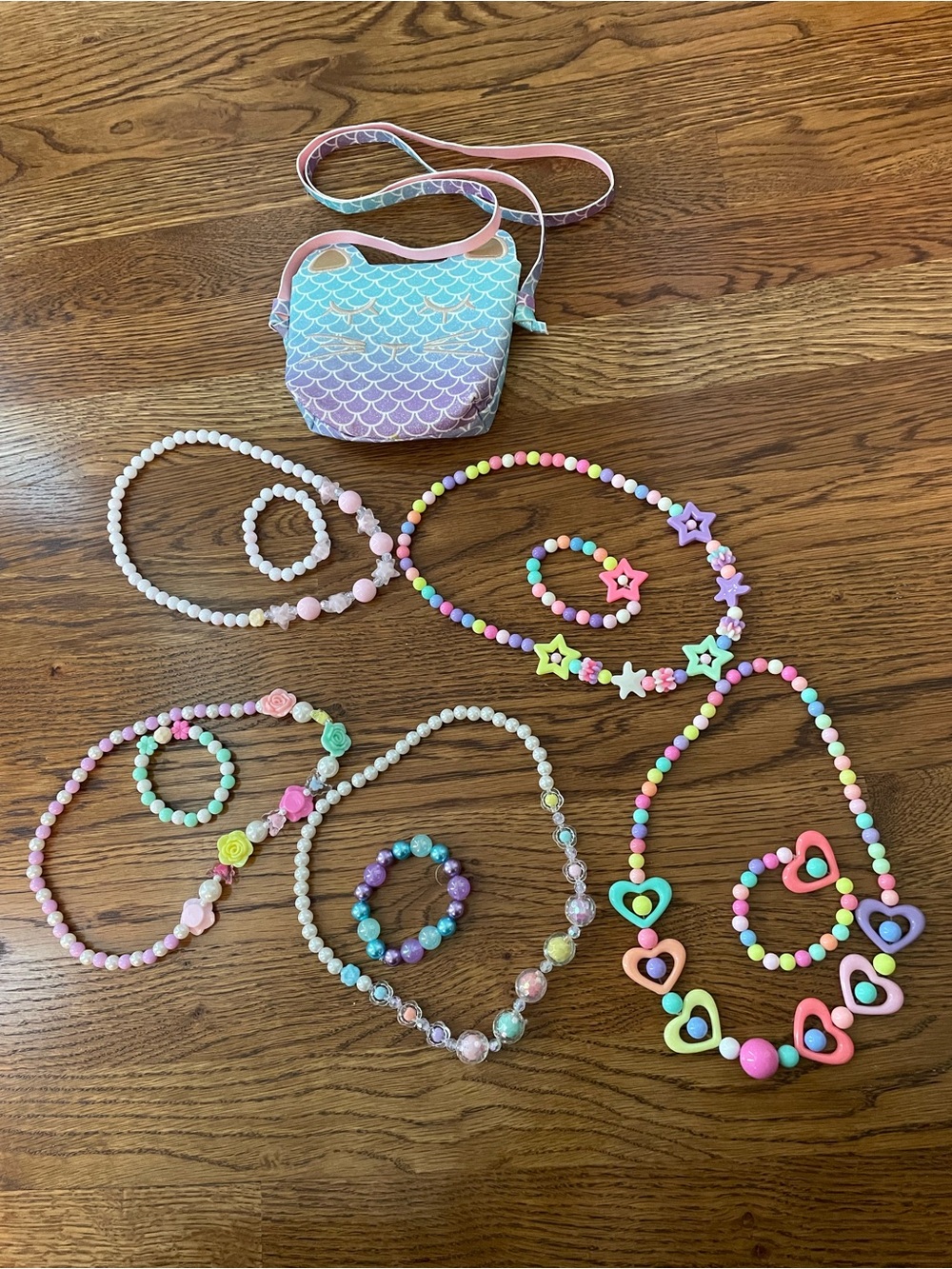 Girls Play Jewelry 11pc Set with Mermaid Crossbody Purse